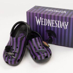 Wednesday x Crocs Classic Nevermore Academy Clog Women's size